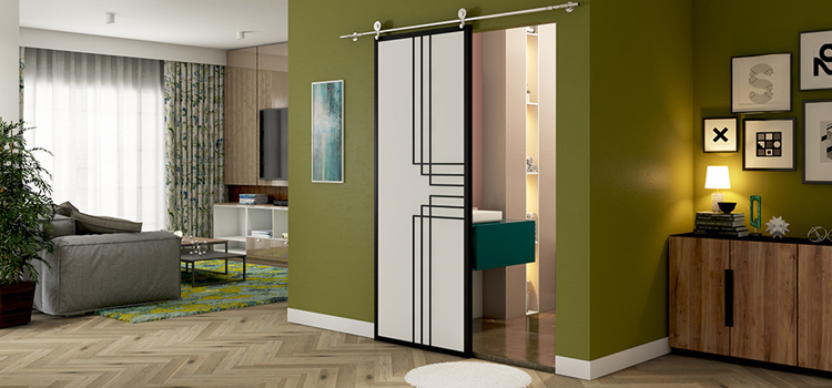sliding bathroom door installation in Lynwood